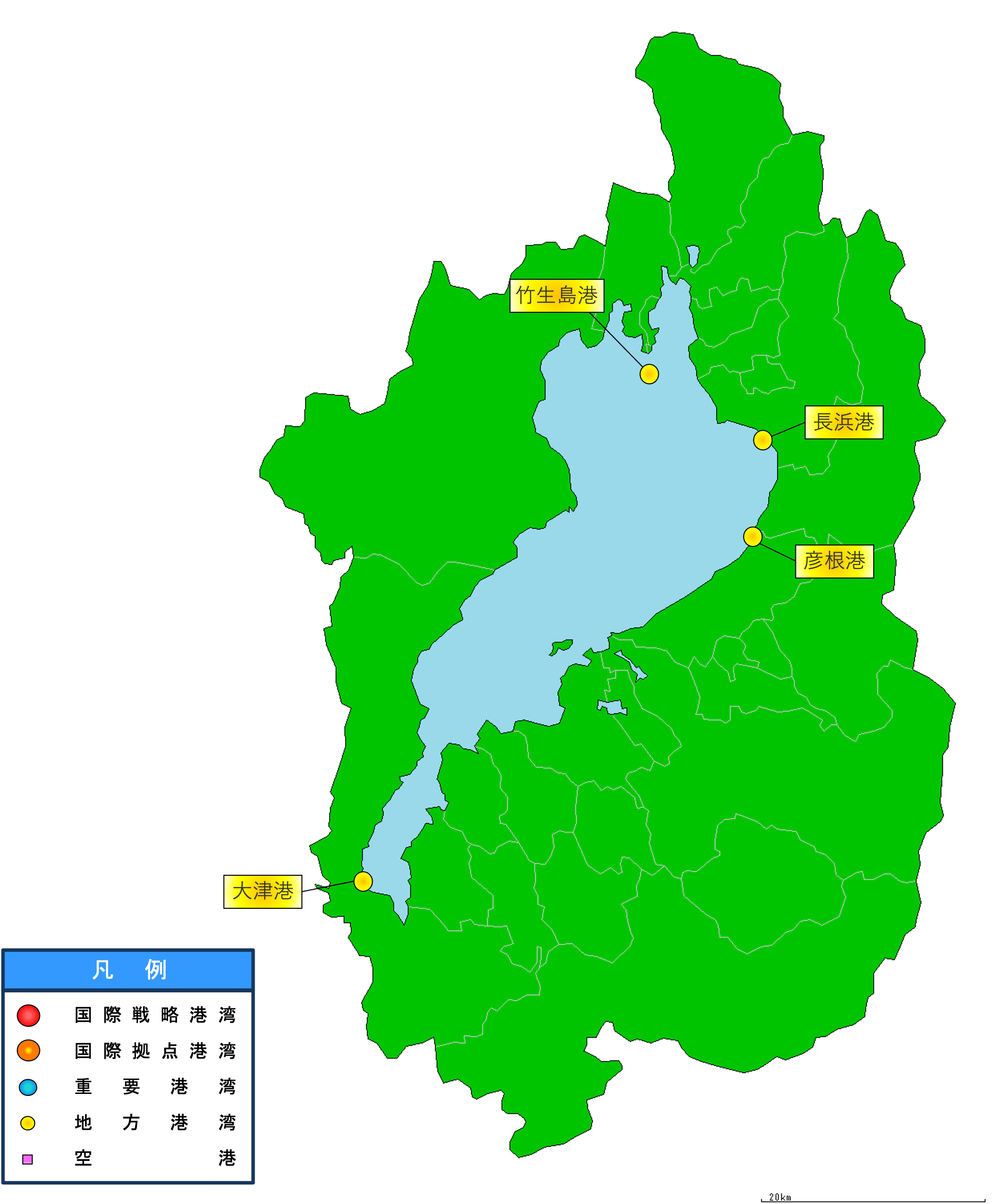 滋賀県の港マップ