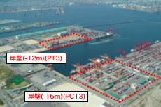 神戸港における耐震バース配置状況