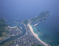 竹野港空撮写真