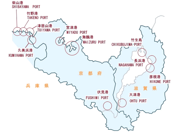 舞鶴港湾事務所管内図