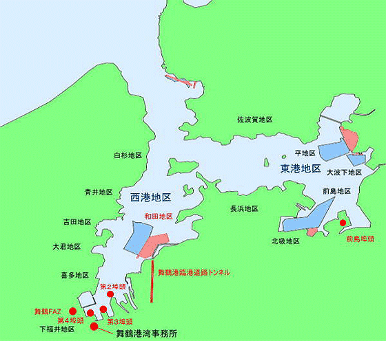 舞鶴港周辺地図
