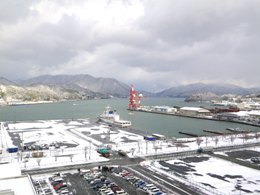 第２ふ頭のクレーンがカラー写真の証