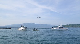 逃走船の海上補足訓練